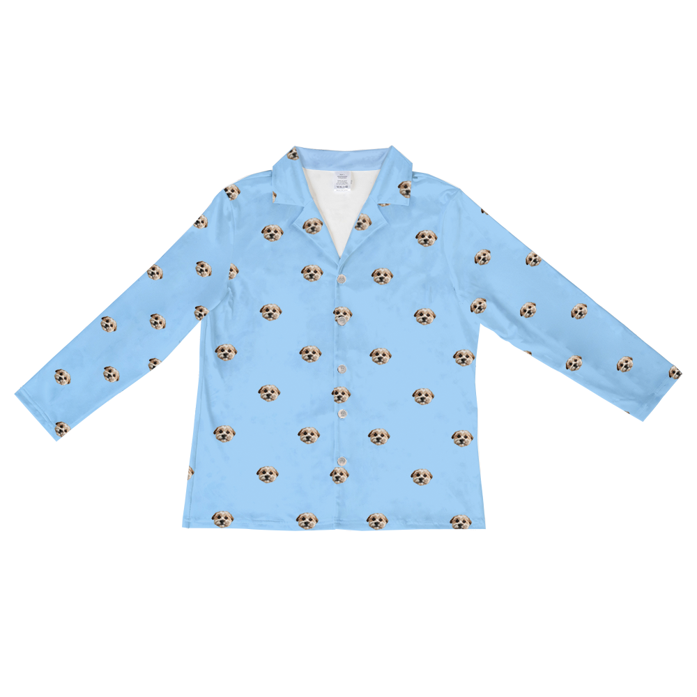 SkyBlueLongSleevePajamaShirt