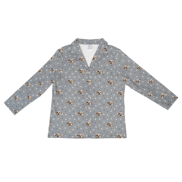 Custom Christmas Pajamas With Photo, Dogs Faces Pajama Pants