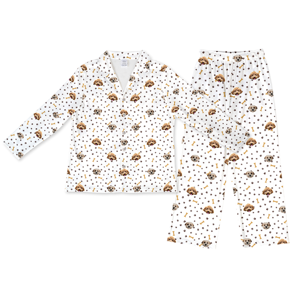 Adult Button Up Pajamas Long - Cuddle Clones