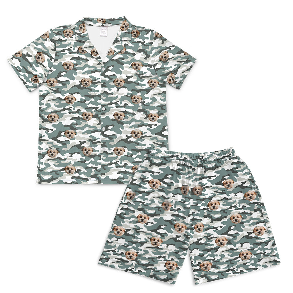 CamoPajamaSet(Shirt&amp;Shorts)7-InchInseamShorts