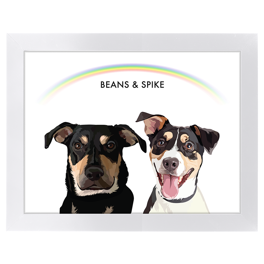 RainbowGalleryPaperFramedWhite2Pets