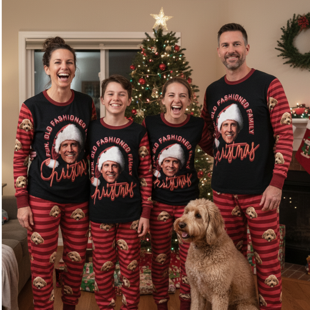 National Lampoons Christmas Vacation Pajamas With Your Pet's Face