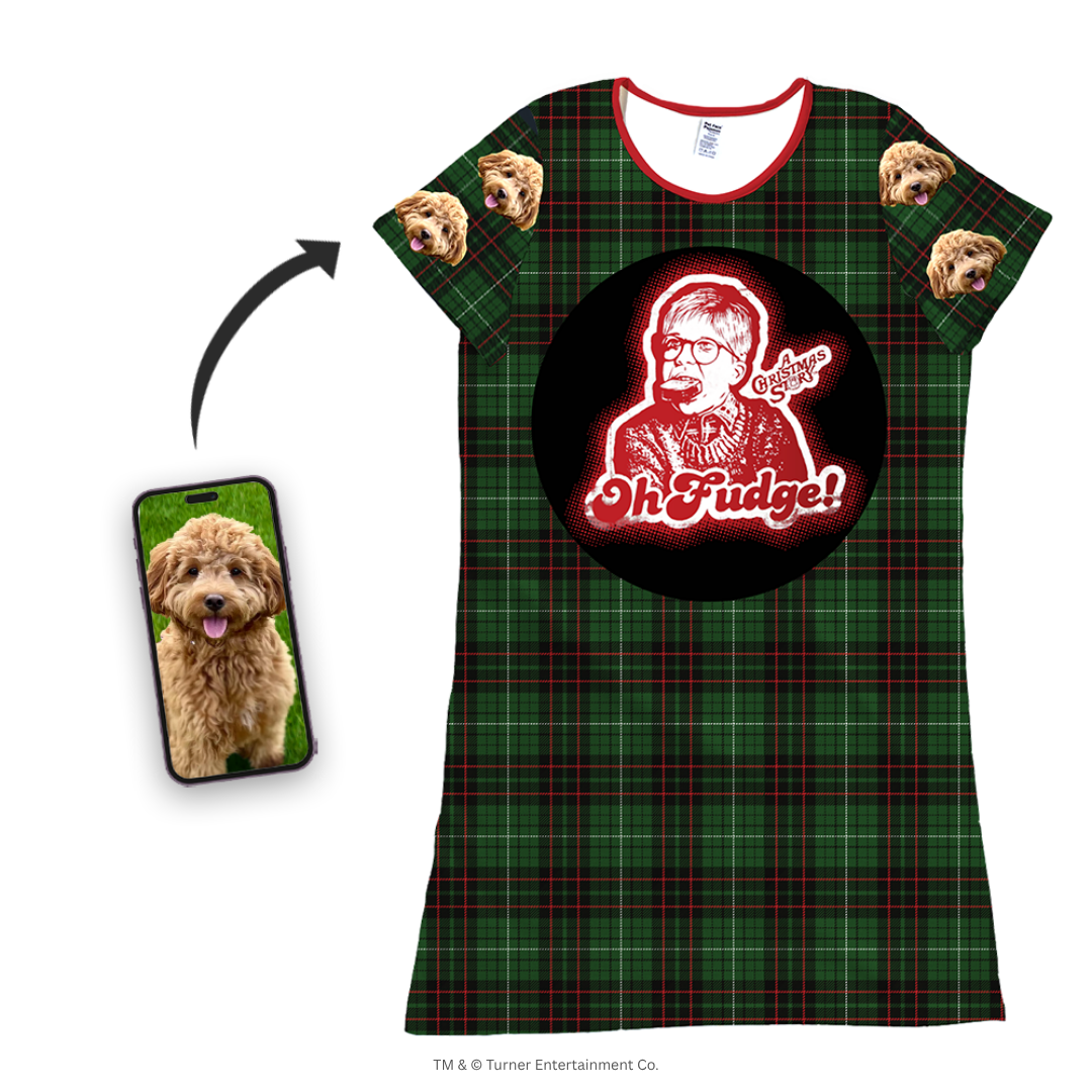A Christmas Story Nightgown Pajamas With Your Pet's Face
