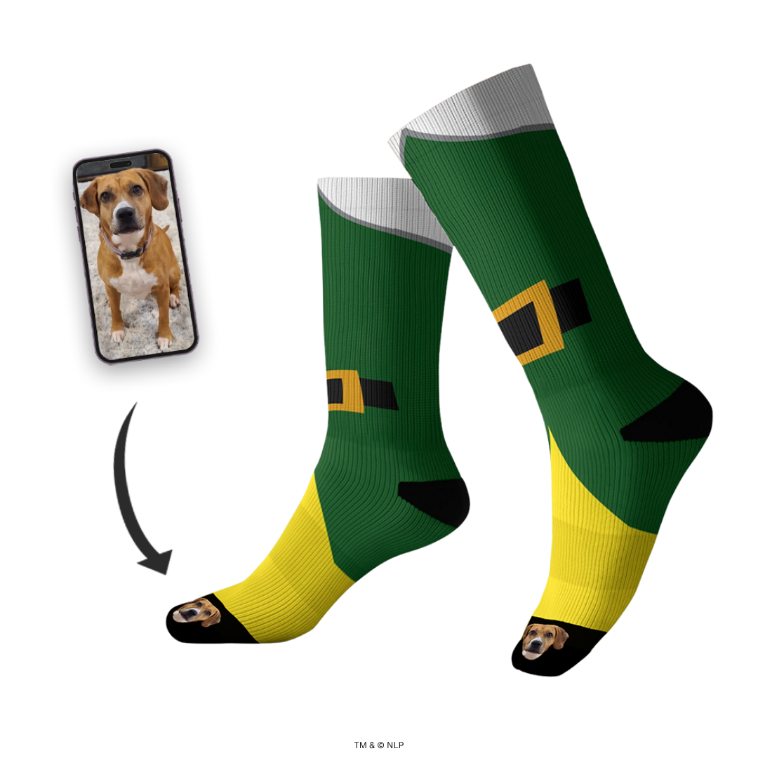 Elf Socks With Your Pet's Face
