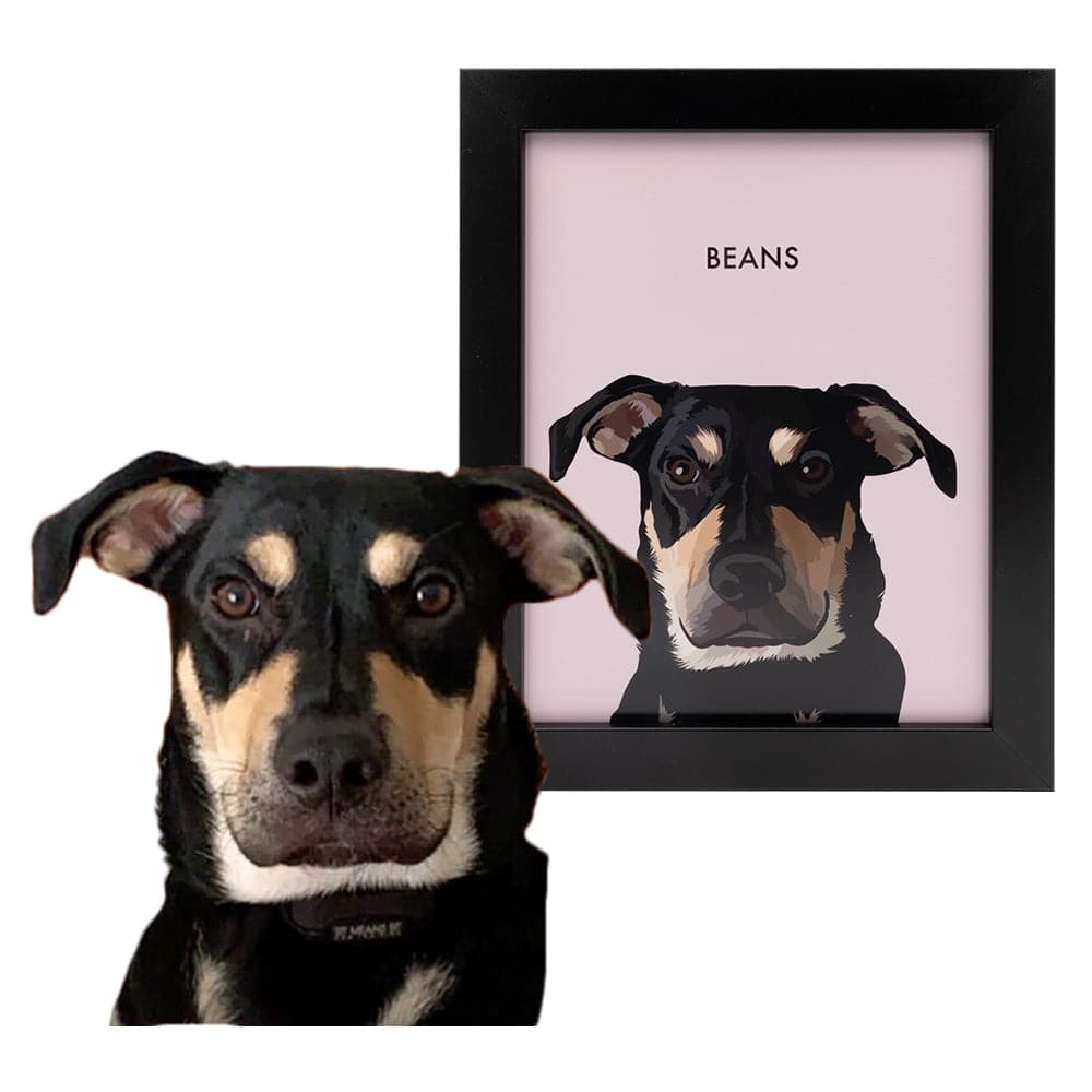 Black Customized Pet Illustration