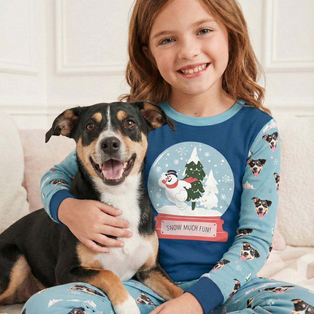 Frosty The Snowman Jogger Pajamas With Your Pet's Face
