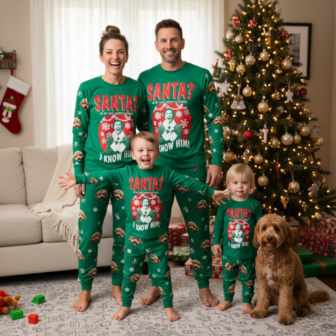 ELF Jogger Pajamas With Your Pet's Face