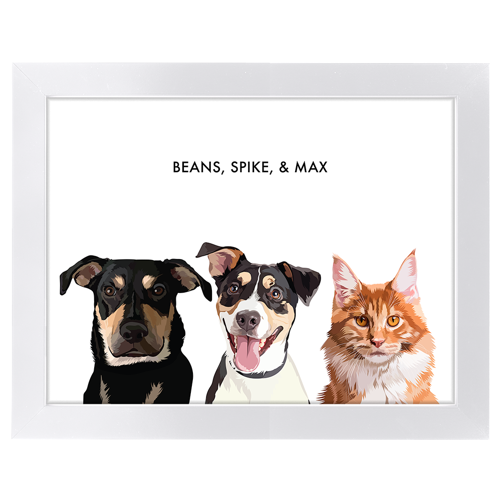 WhiteGalleryPaperFramedWhite3Pets