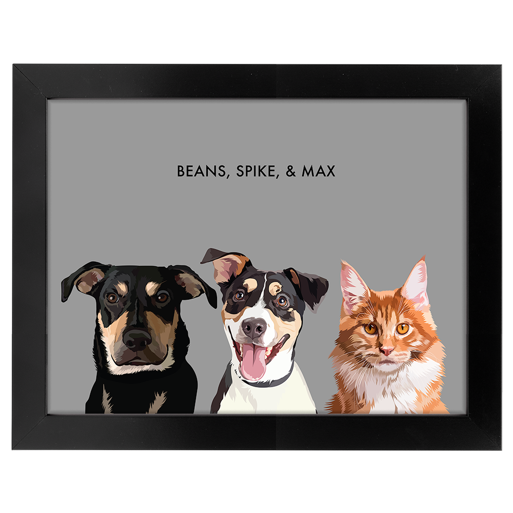 GrayGalleryPaperFramedBlack3Pets