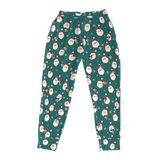 These are jogger pajama pants in a Santa print with repeating pet faces on them[JoggerPajamaPants]