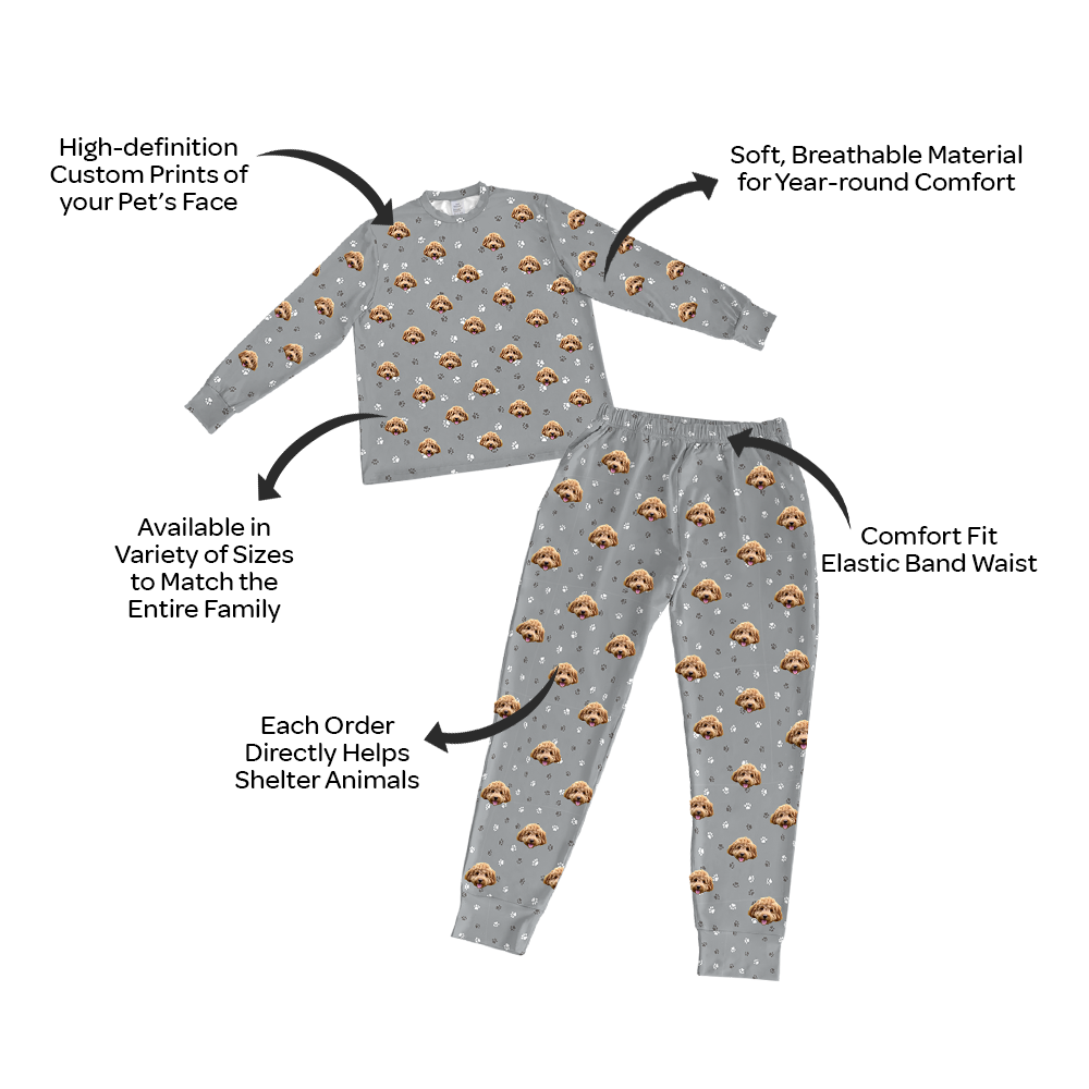 Adult Custom Pet Face Jogger Pajamas