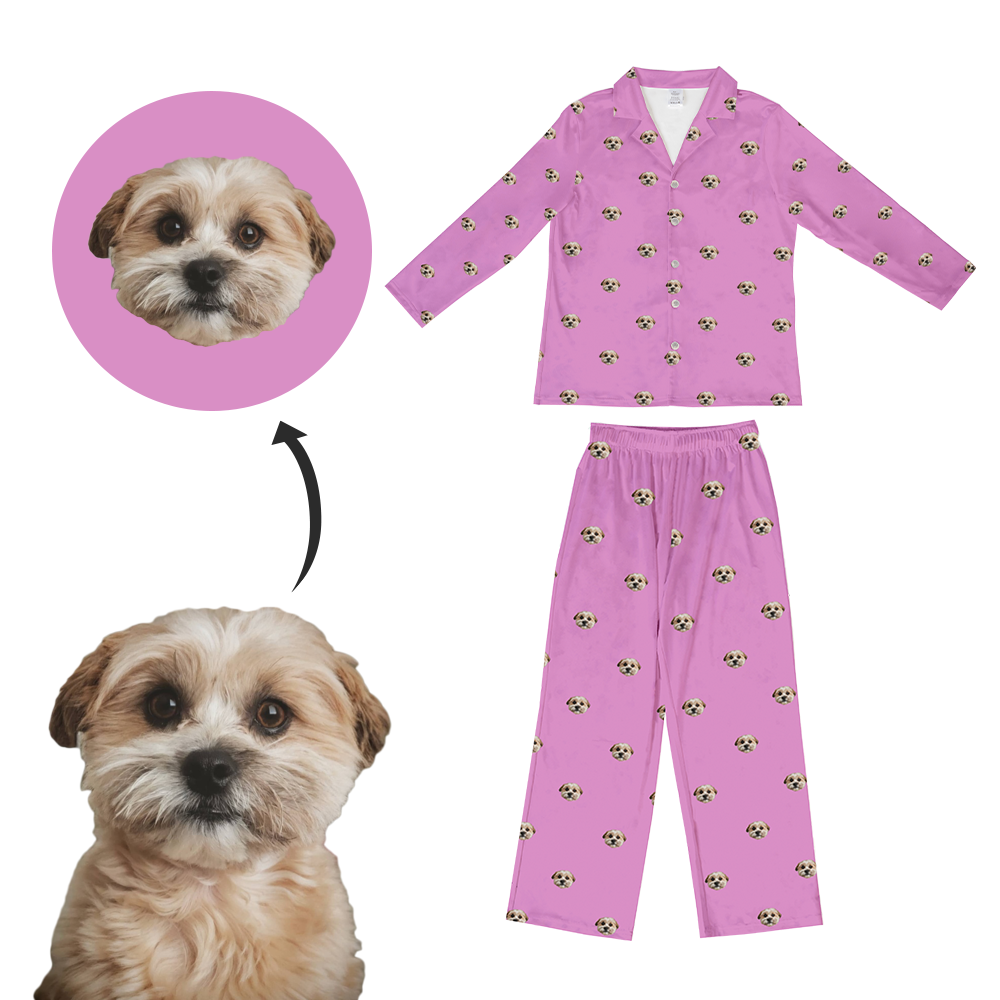 Adult Custom Long Pet Face Pajamas