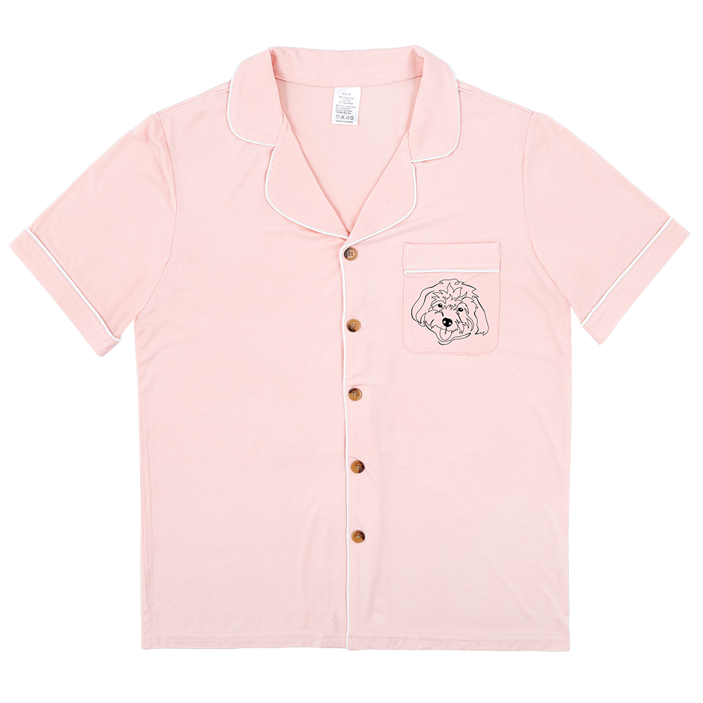 LightPinkShortPajamaShirt