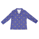These are pajama long sleeve shirt in a violet color with repeating pet faces on them[GrapeLongSleevePajamaShirt($53.00)]