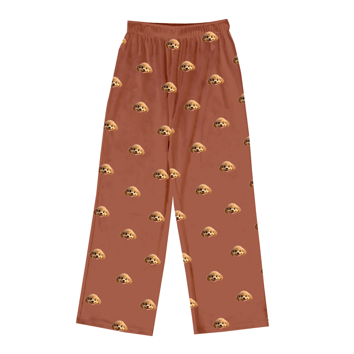 Children's pajama pants with cartoon dog pattern on a cocoa background[CocoaPajamaPants]