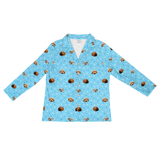 LightBluePawsLongSleevePajamaShirtOnly3Pets