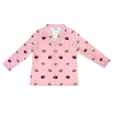 LightPinkPawsLongSleevePajamaShirtOnly3Pets