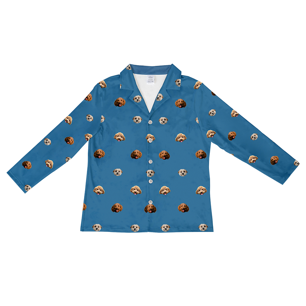 SolidBluePajamaShirtOnly3Pets