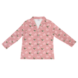 These are pajama long sleeve shirt in a I Love Mom print with repeating pet faces on them[ILoveMomLongSleevePajamaShirt]