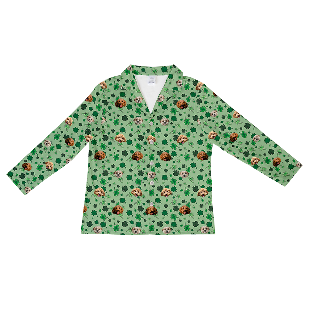 ShamrocksLongSleevePajamaShirtOnly3Pets