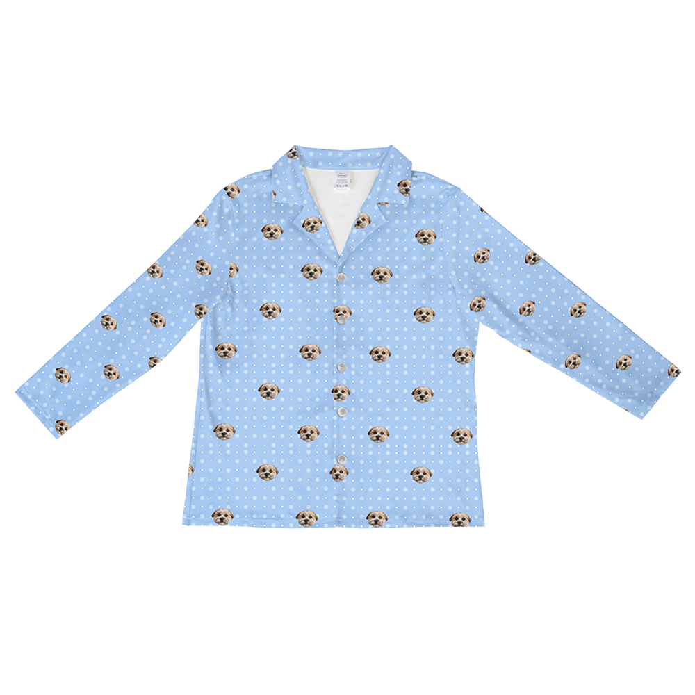 SnowflakesLongSleevePajamaShirt