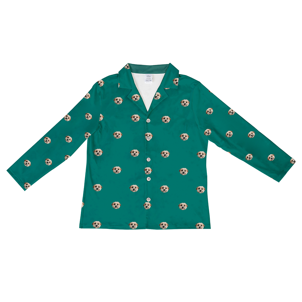 SolidGreenPajamaShirtOnly1PetImage