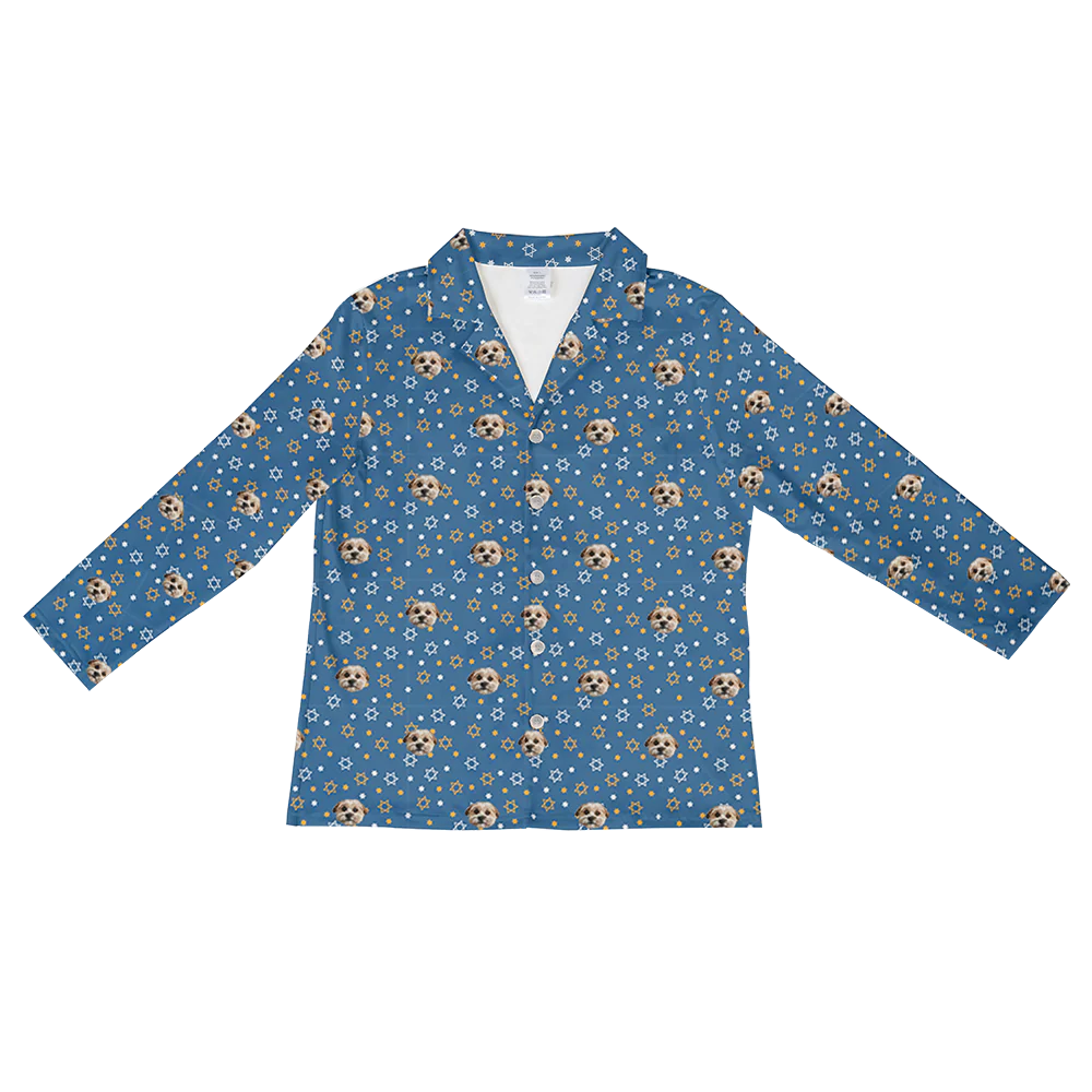 StarofDavidLongSleevePajamaShirt