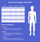 Size chart with chest and waist lenght