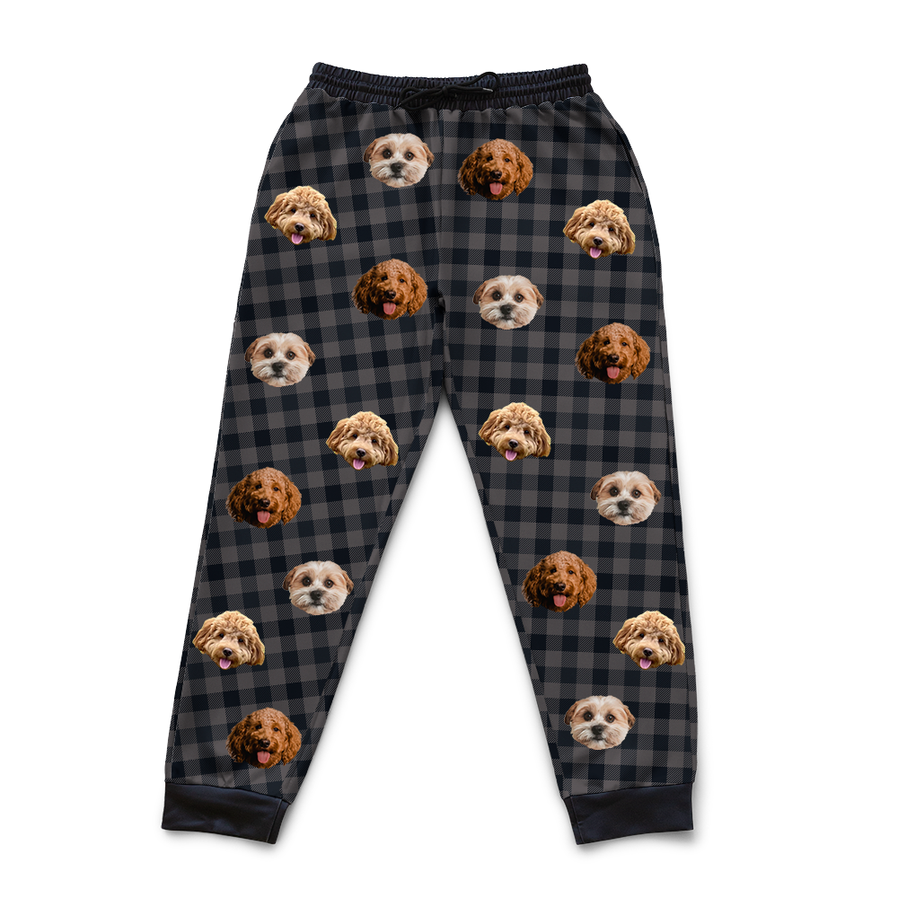 BlackCharcoalPlaidSweatpants3Pets