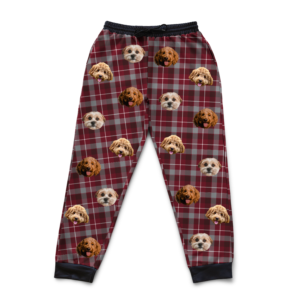 Red&amp;GrayPlaidSweatpants3Pets