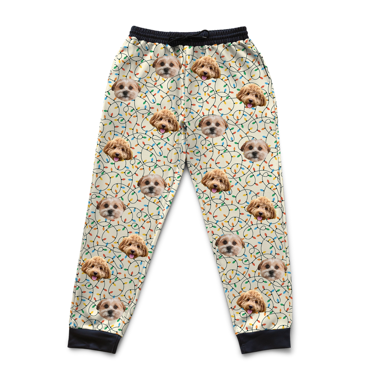 Customized Pet Face Sweatpants - 2 Pets