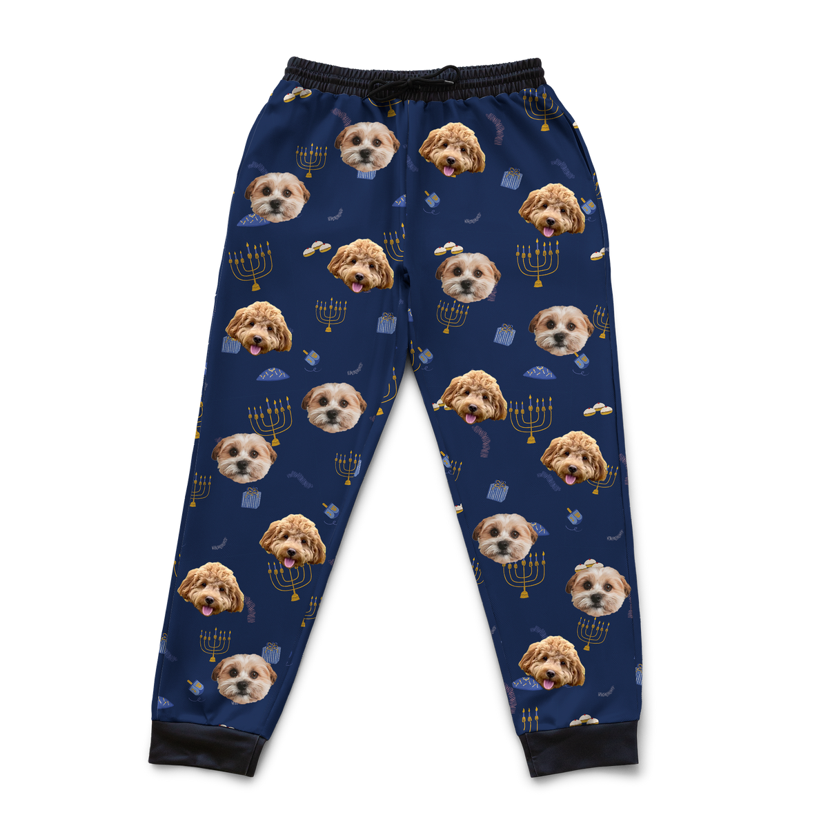 Customized Pet Face Sweatpants - 2 Pets