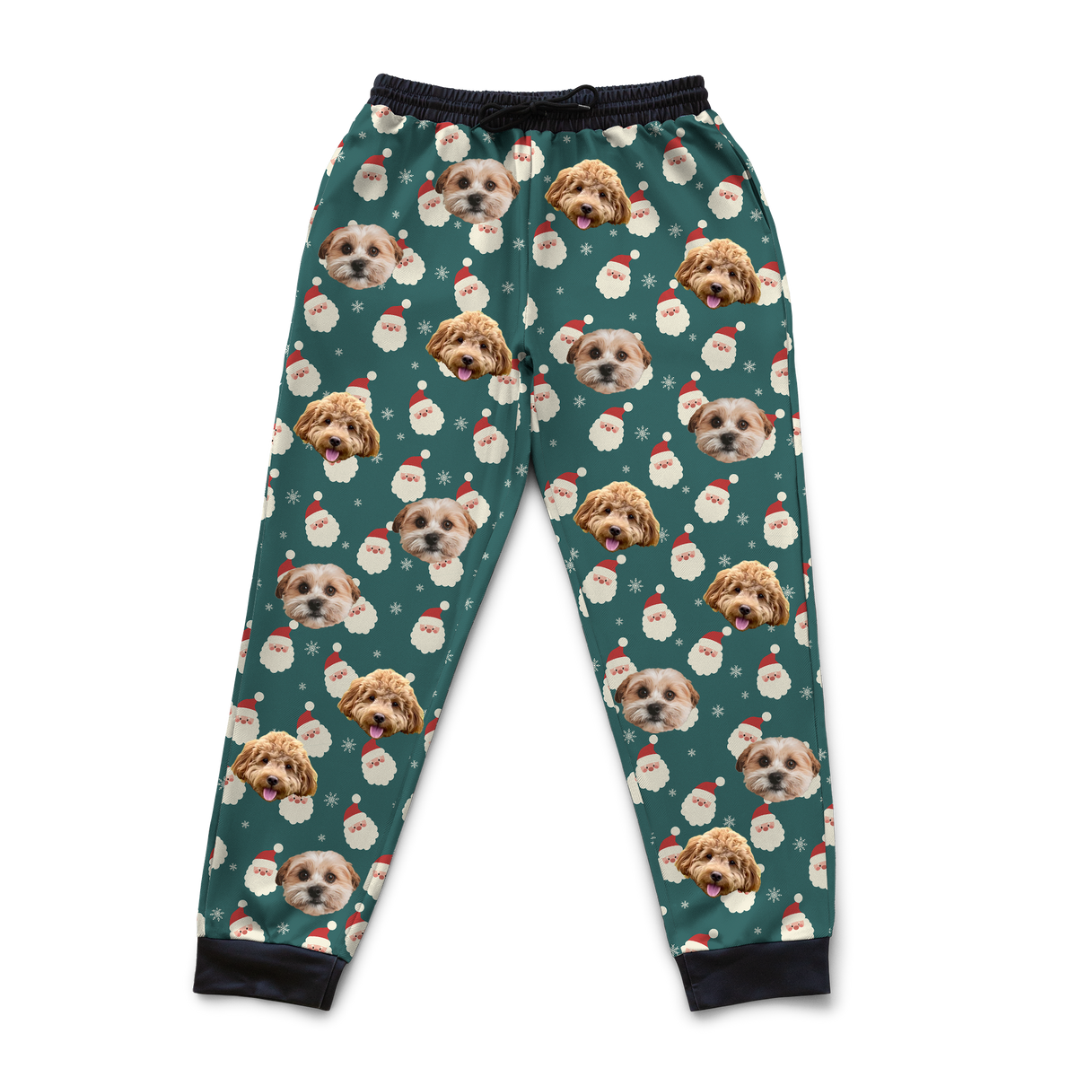 Customized Pet Face Sweatpants - 2 Pets