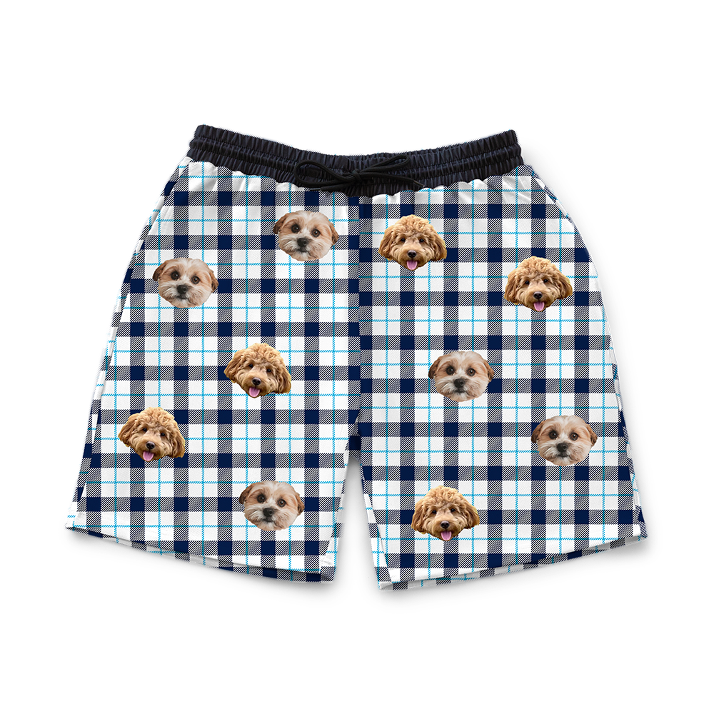 SweatshortsBluePlaid2PetImages(+$4.00)