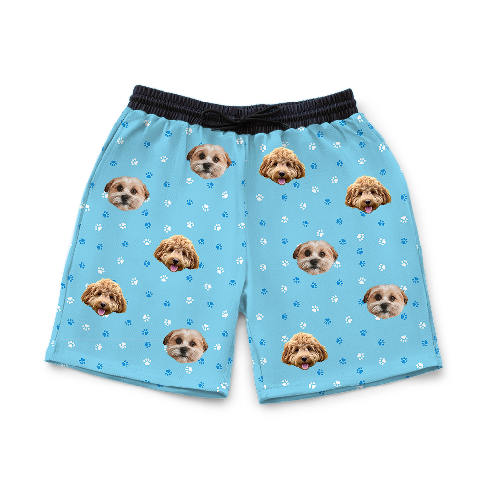 LightBluePawsSweatshorts2Pets