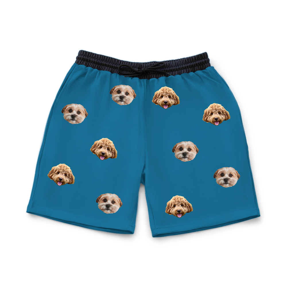 SolidBlueSweatshorts2Pets