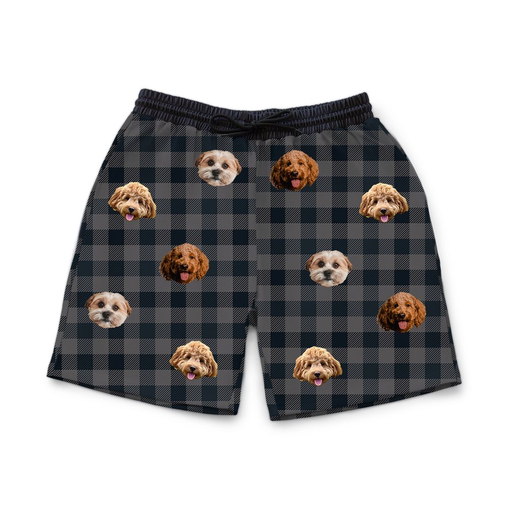 SweatshortsBlackCharcoalPlaid3PetImages(+$8.00)