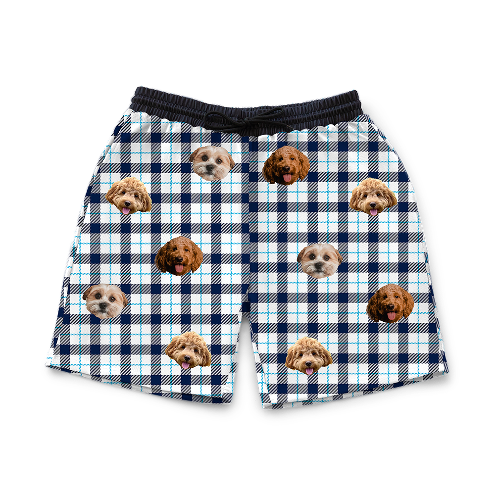 BluePlaidSweatshorts3Pets