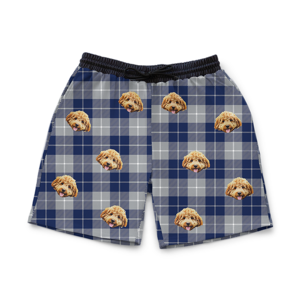 Navy&amp;GrayPlaidSweatshorts1Pet