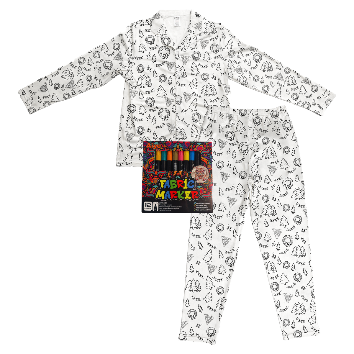 WinterWonderlandLongSleevePajamaShirt&PantsSet