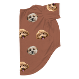 Cocoa dog pajama with repeating pet faces on them[Cocoa2Pets]