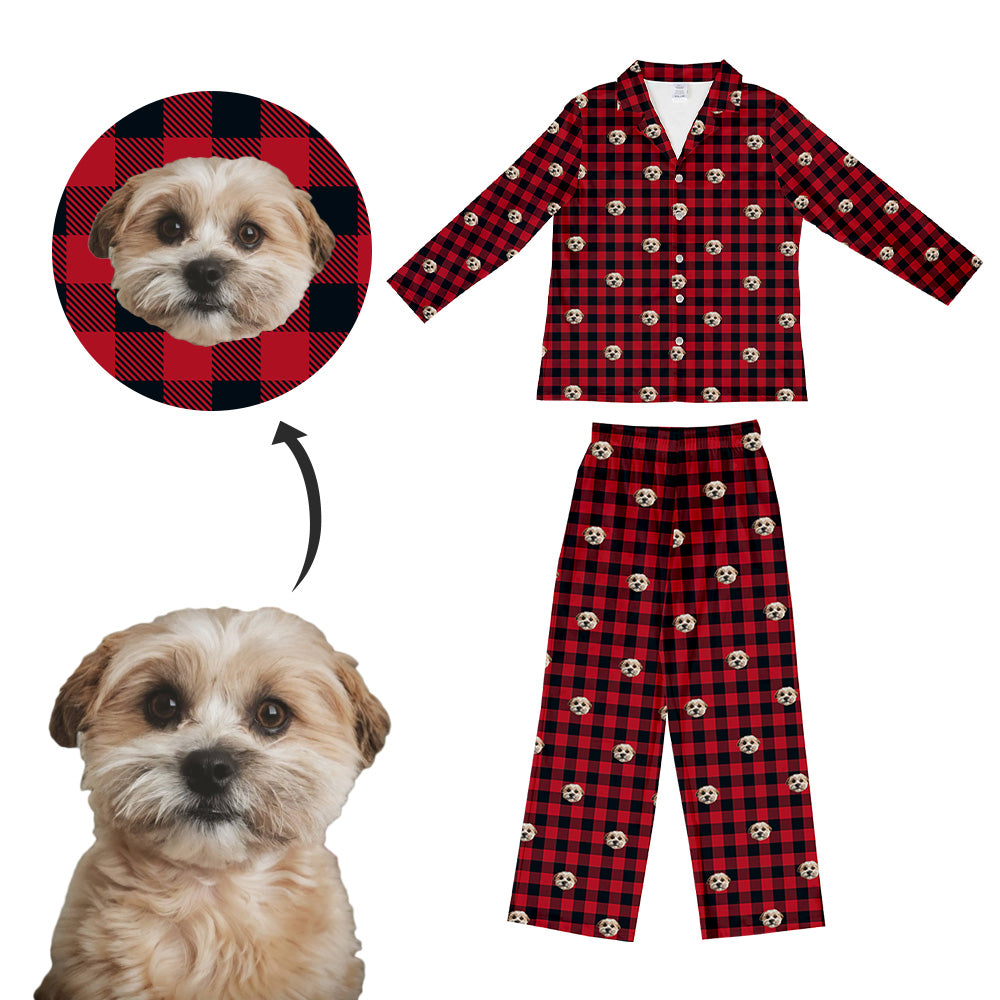 Adult Long Custom Pet Face Pajamas