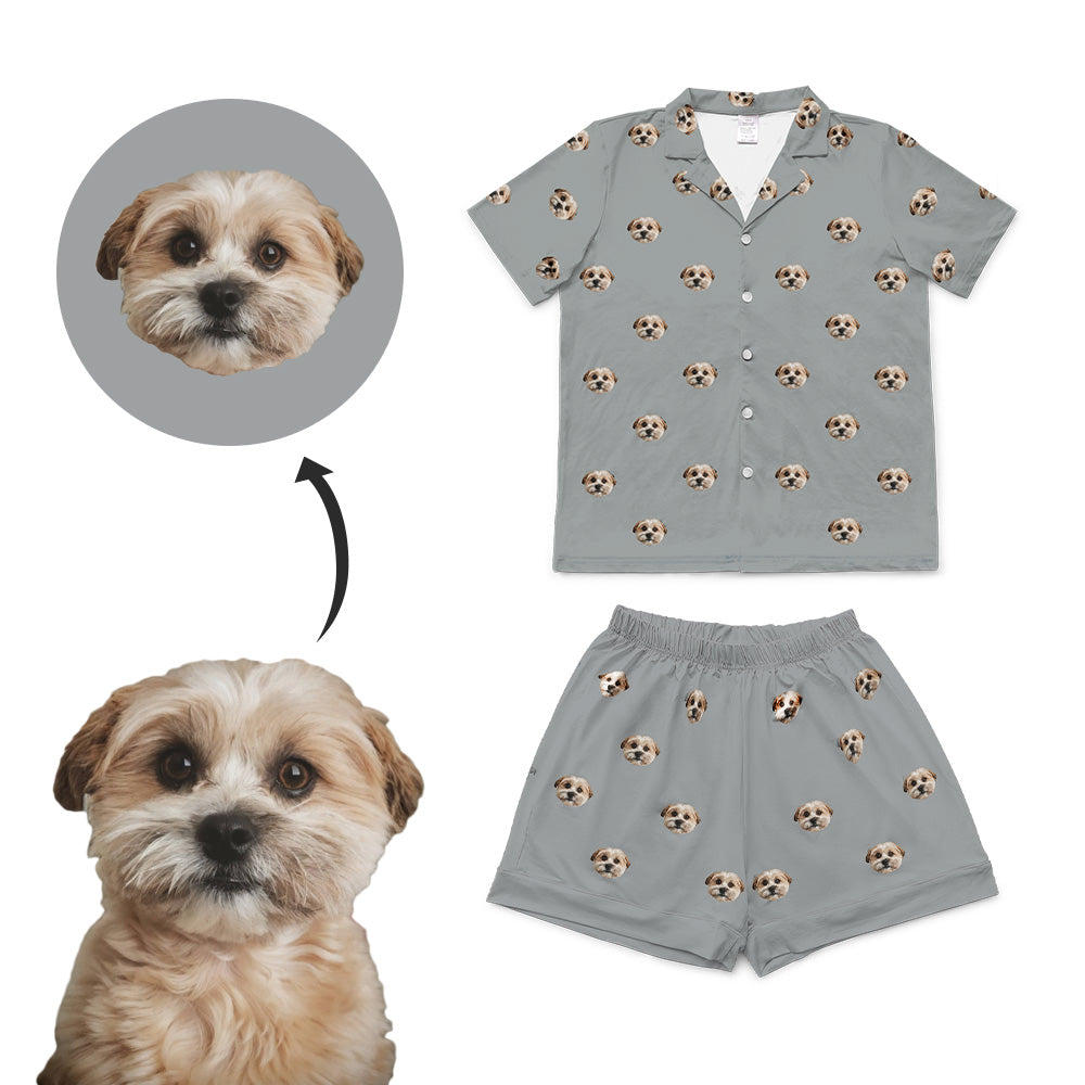 Kids Custom Pet Face Pajamas - Short