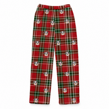 These are fleece pajama pants in a Christmas Plaid print with repeating pet faces on them[ChristmasPlaidFleecePajamaPants]