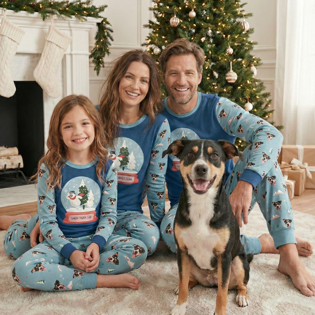 Frosty The Snowman Jogger Pajamas With Your Pet's Face