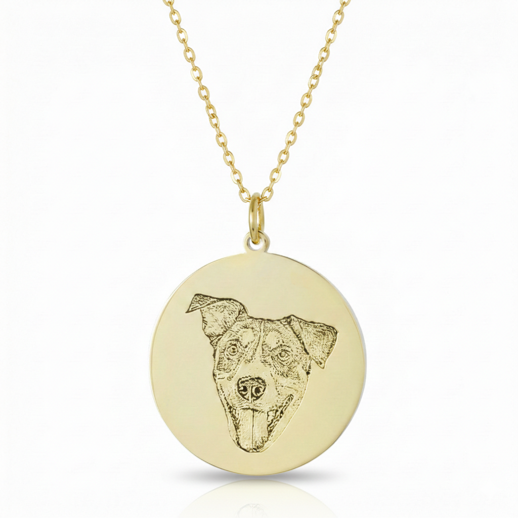 GoldDaintyEngravedPetMedallionCharm