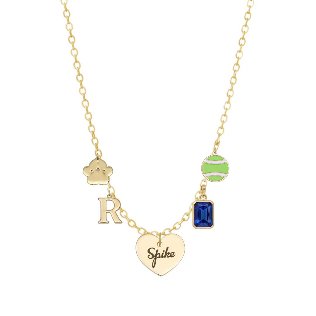 GoldDaintyEngravedScriptHeartCharm4