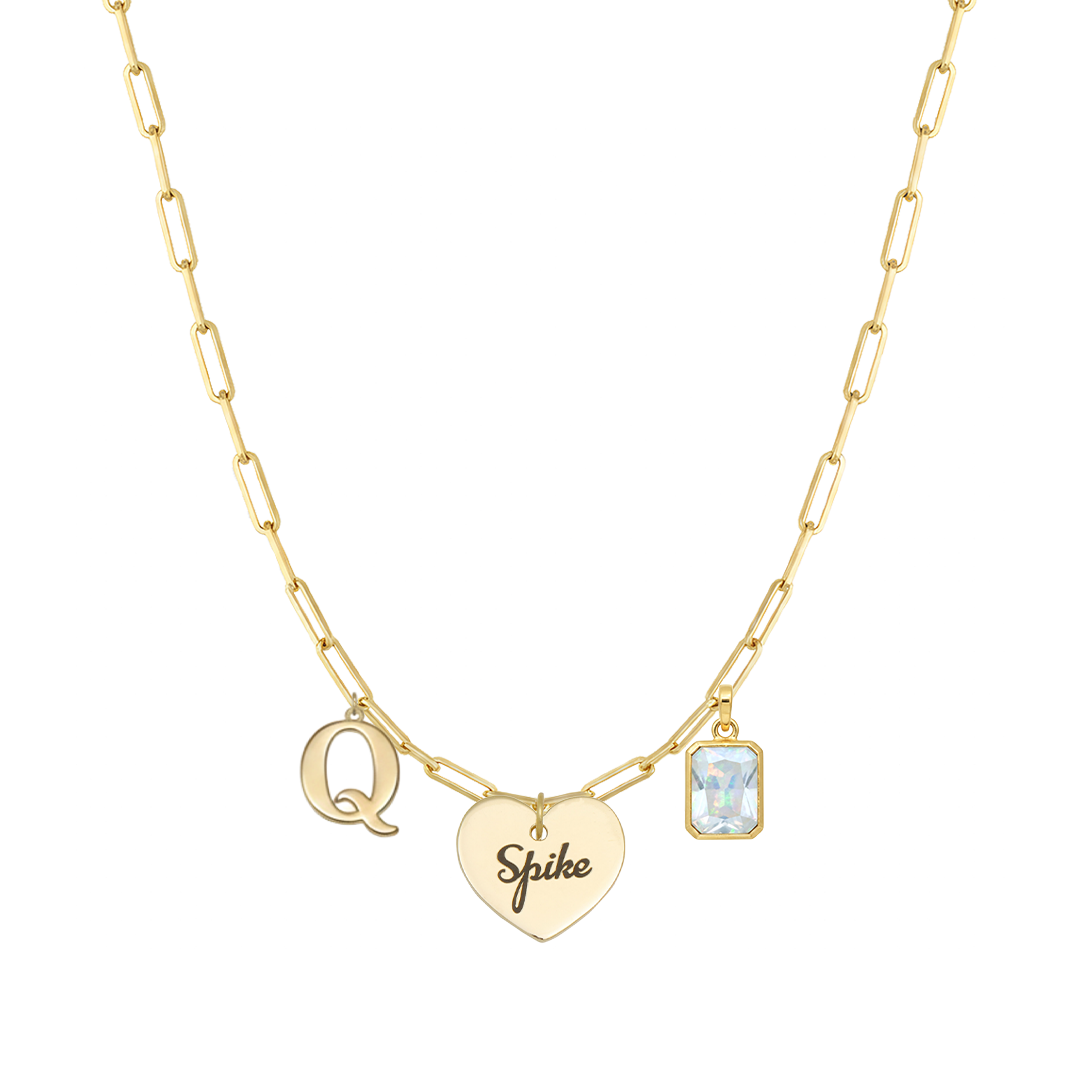 GoldPaperclipEngravedScriptHeartCharm2