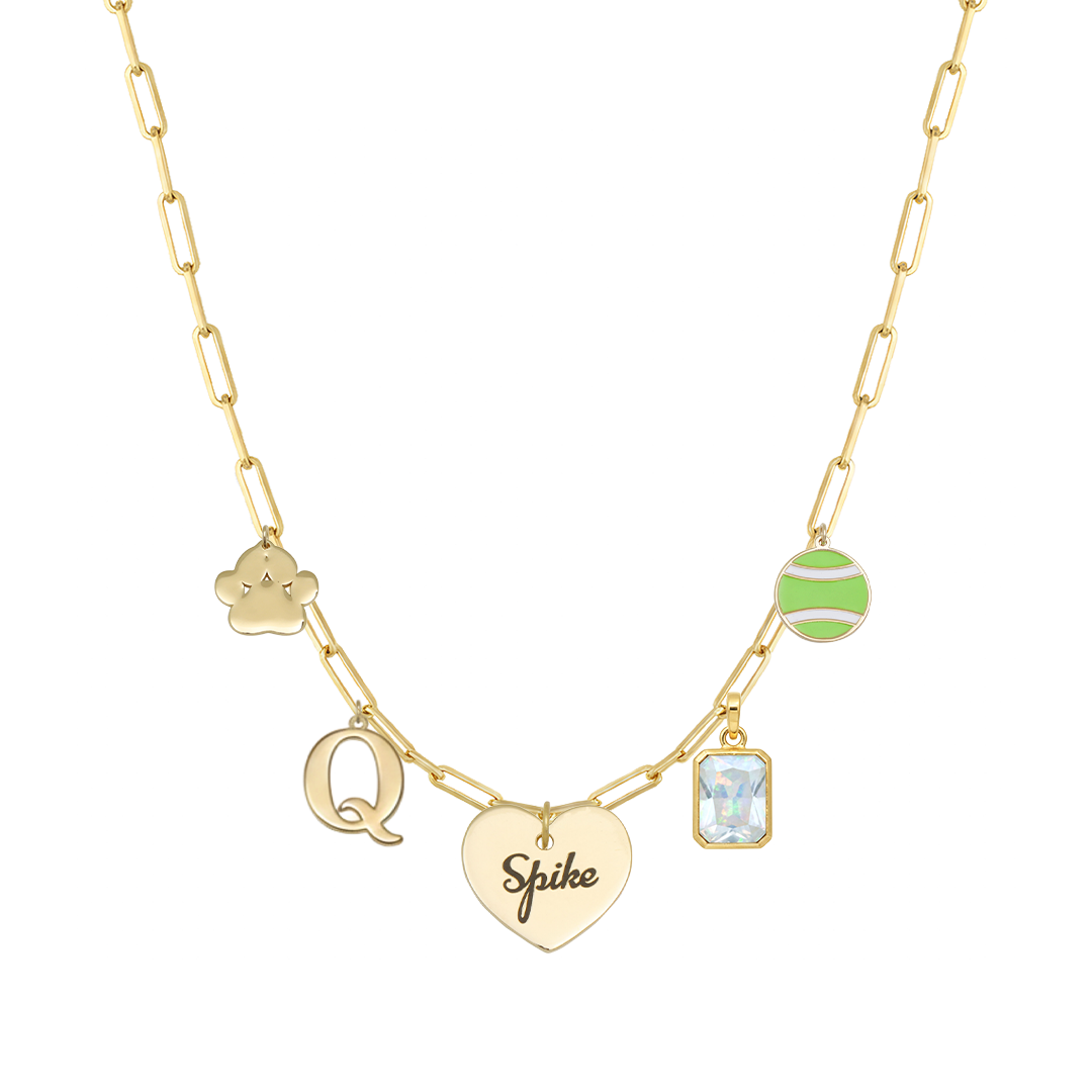 GoldPaperclipEngravedScriptHeartCharm4