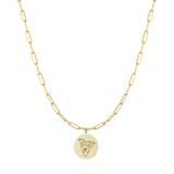 GoldPaperclipEngravedPetMedallionCharm